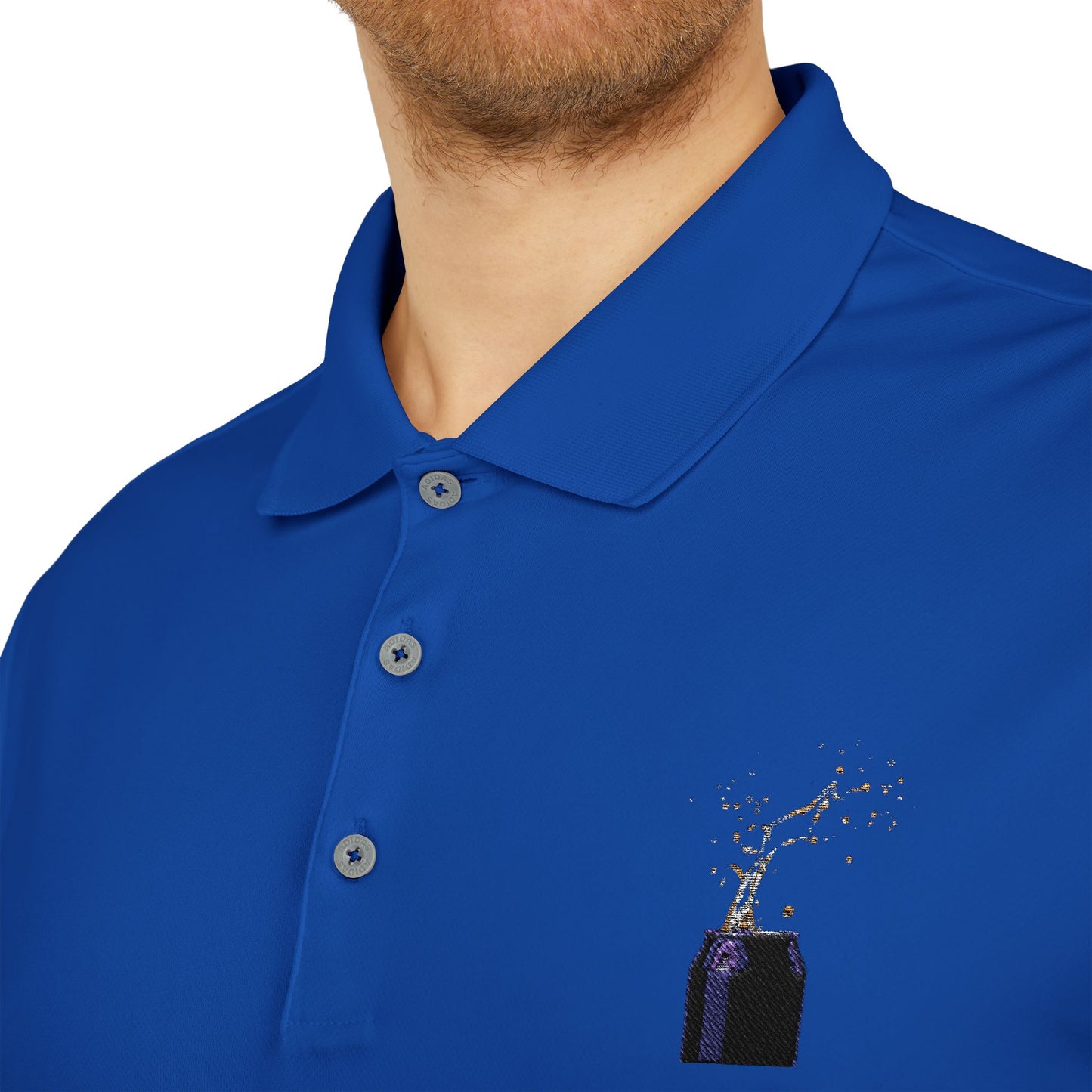 Embroidery Adidas Polo Shirt with Soda Can Logo - Unisex Performance