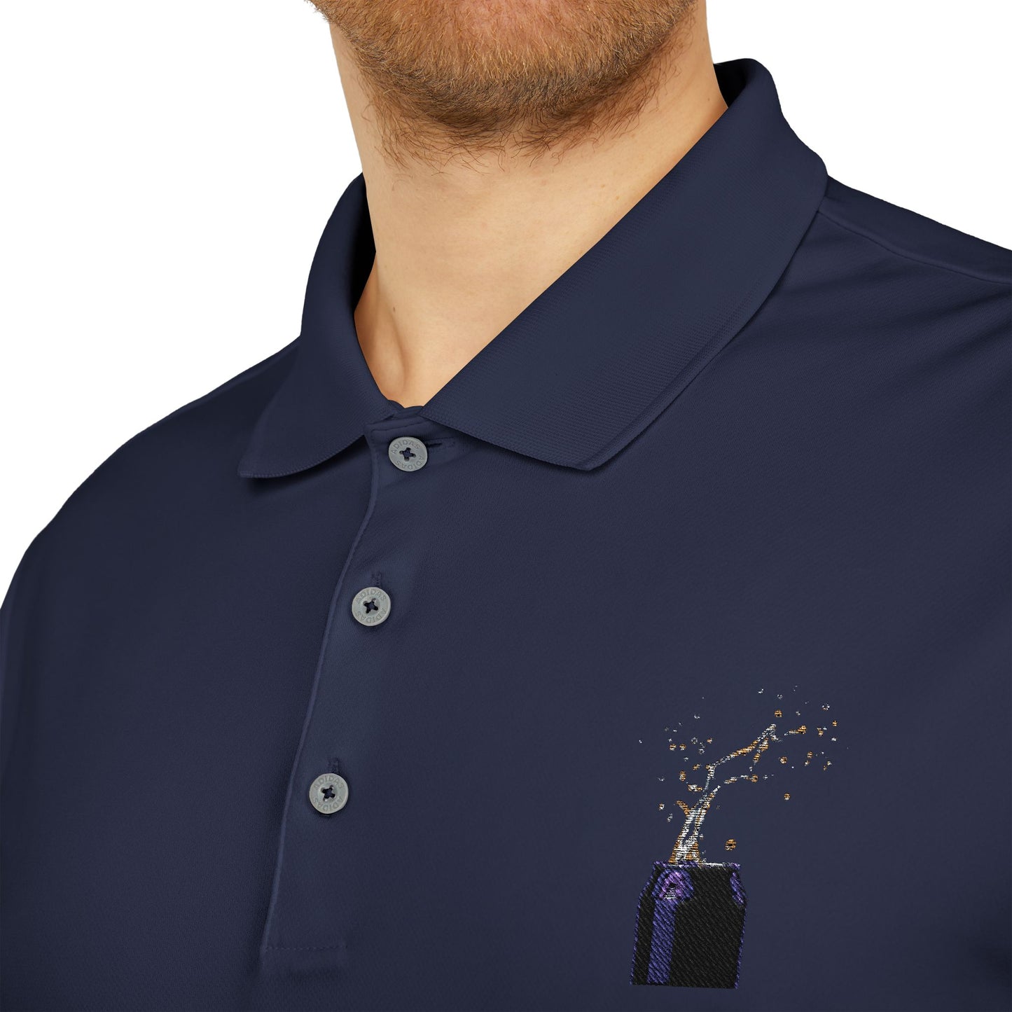 Embroidery Adidas Polo Shirt with Soda Can Logo - Unisex Performance